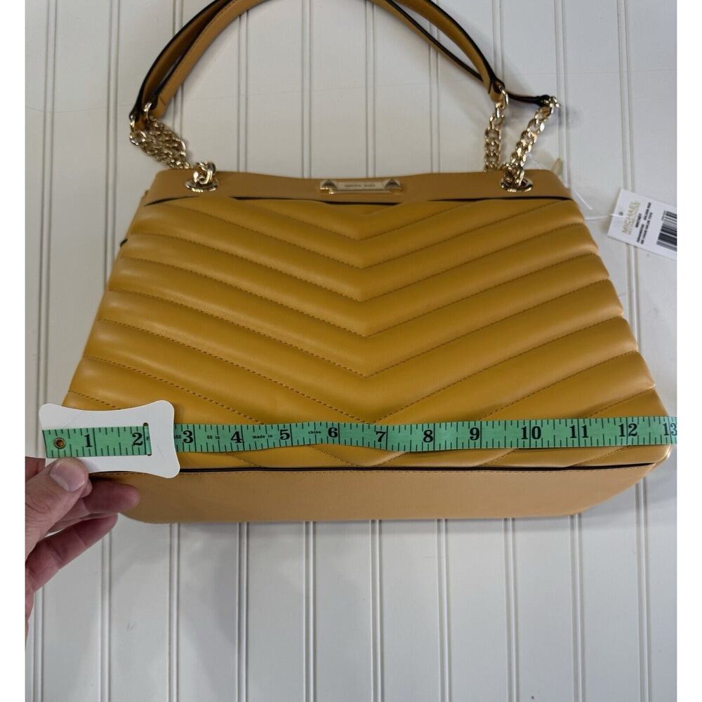 NWT Michael Kors Whitney Medium Quilted Tote Bag Golden Yellow Gold MSRP $628 - Picture 6 of 6